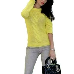 Aeropostale Sweater Medium Yellow